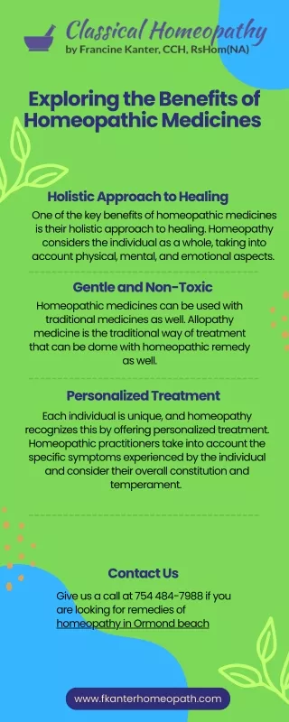 Exploring the Benefits of Homeopathic Medicines