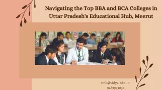 Navigating the Top BBA and BCA Colleges in Uttar Pradesh's Educational Hub, Meer