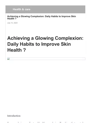 achieving-glowing-complexion-daily