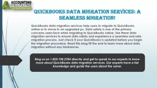 A quick fix guide for QuickBooks data migration services Issue