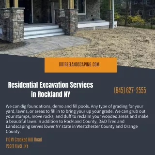 Residential Excavation Services in Rockland NY