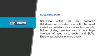 Car Auction Online  Bidndrive.com