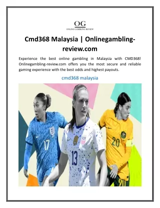 Cmd368 Malaysia  Onlinegambling-review