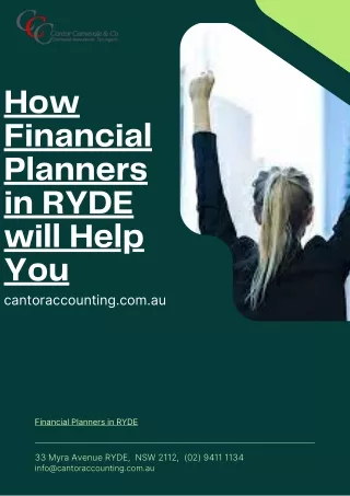 How Financial Planners in RYDE will Help You