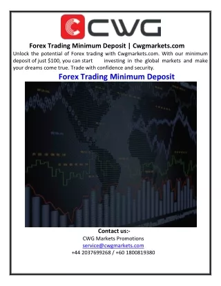 Forex Trading Minimum Deposit | Cwgmarkets.com