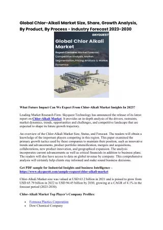 Global Chlor-Alkali Market