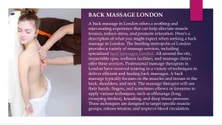 back massage London