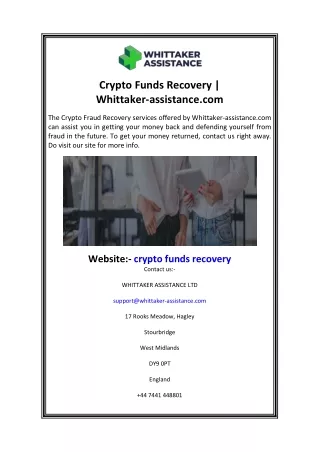 Crypto Funds Recovery  Whittaker-assistance.com