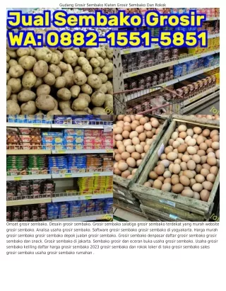 O88ᒿ–1551–5851 (WA) Modal Buka Usaha Grosir Sembako Grosir Sembako Dan Snack