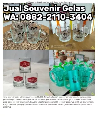 Ô88ᒿ.ᒿ11Ô.ᣮ4Ô4 (WA) Souvenir Gelas Jakarta Murah Harga Souvenir Pernikahan Gelas