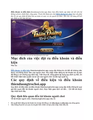 Dieu khoan va dieu kien thienduongtrochoi App chi tiet