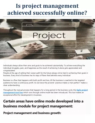 Is project management achieved successfully online