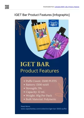 IGET Bar Product Features [Infographic]