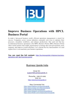 Improve Business Operations with HPCL Business Portal (2)