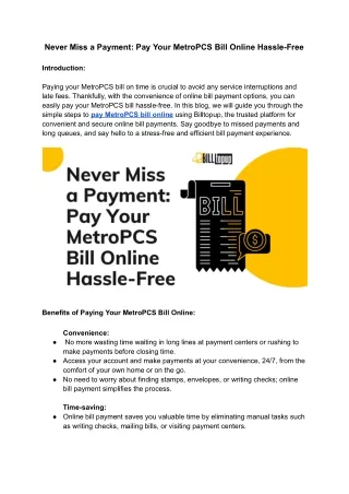 Never Miss a Payment_ Pay Your MetroPCS Bill Online Hassle-Free