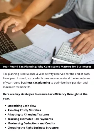 Year-Round Tax Planning: Why Consistency Matters for Businesses