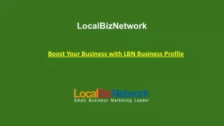 Boost Your Business with LBN Business Profile