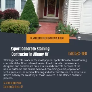 Expert Concrete Staining Contractor in Albany NY