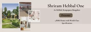 Shriram Hebbal One At Hebbal, Kempapura Bangalore - Brochure