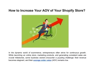 How to Increase Your AOV of Your Shopify Store