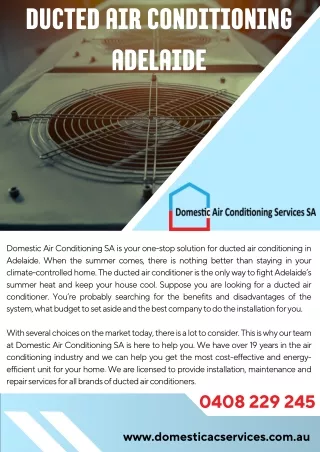 Ducted Air Conditioning Adelaide