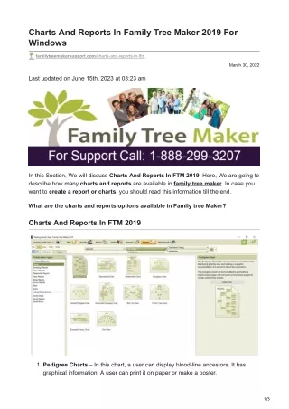 Charts And Reports In Family Tree Maker 2019 For Windows