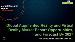 Augmented Reality and Virtual Reality Market Worth US$ 90.2 billion by 2027