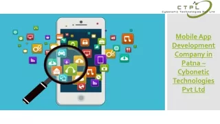 Mobile App Development Company in Patna: Cybonetic Technologies Pvt Ltd