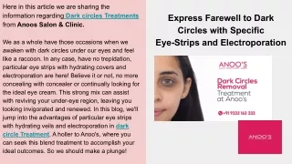 Dark Circles Treatment