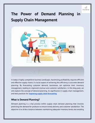 The Power of Demand Planning in Supply Chain Management