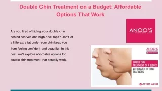 Double Chin Treatment on a Budget_ Affordable Options That Work