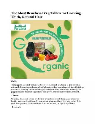 The Most Beneficial Vegetables for Growing Thick, Natural Hair