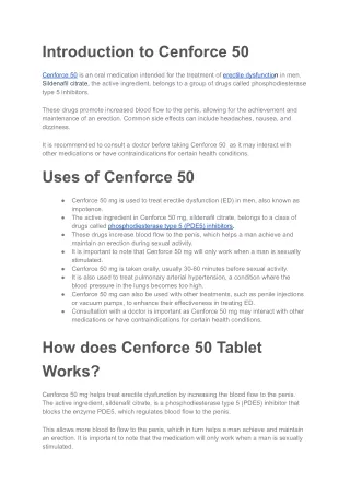 Cenforce 50mg Tablets