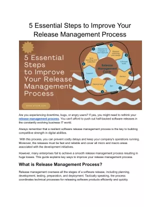 5 Essential Steps to Improve Your Release Management Process