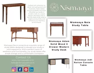 Unleash Your Potential with Nismaaya Decor Study Tables