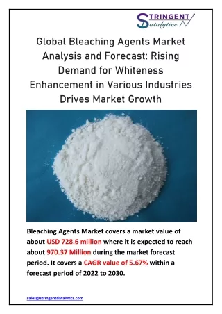 Global Bleaching Agents Market