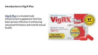 VigrX Plus The Trusted Male Enhancement Supplement