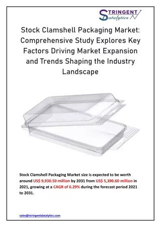 Global Stock Clamshell Packaging Market