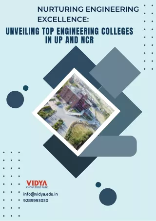 Nurturing Engineering Excellence: Unveiling Top Engineering Colleges in UP and N