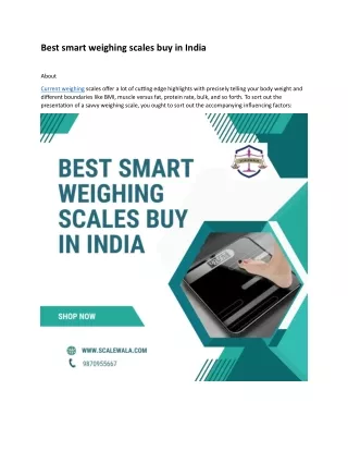 Best smart weighing scales buy in India