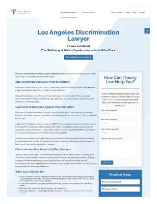 Discrimination Lawyer in Los Angeles | Theory Law APC