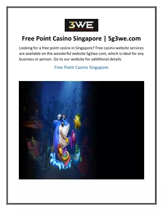 Free Point Casino Singapore  Sg3we