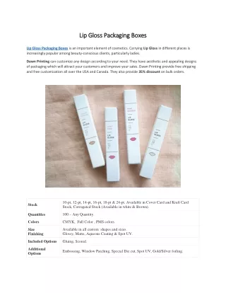 Lip Gloss Packaging Boxes