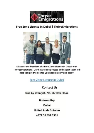 Set Up Business In Dubai | ThriveEmigrations