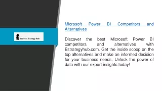 Microsoft Power Bi Competitors And Alternatives  Bstrategyhub.com