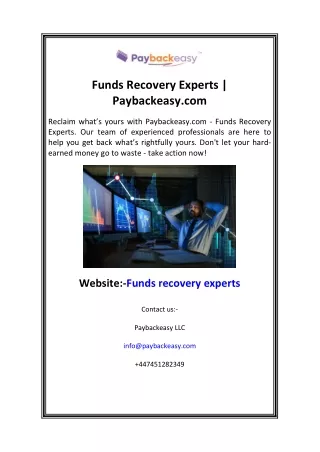 Funds Recovery Experts  Paybackeasy.com