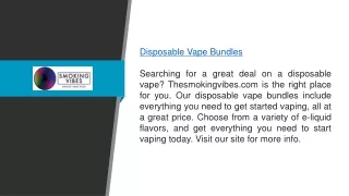 Disposable Vape Bundles Thesmokingvibes.com