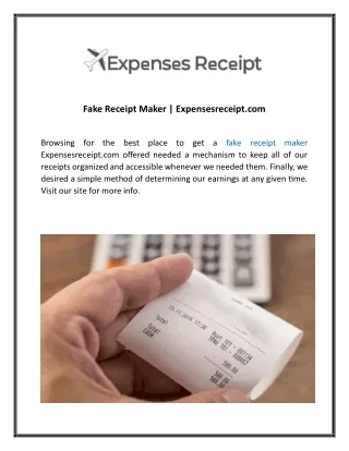 Fake Receipt Maker  Expensesreceipt.com 05