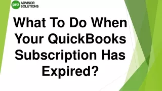 How to fix Your QuickBooks Subscription Has Expired