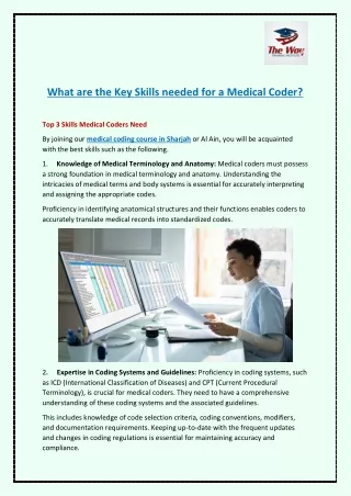 What are the Key Skills needed for a Medical Coder?